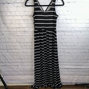 ⚫⚪ SO Black and White Striped Maxi Dress - Size Extra Small